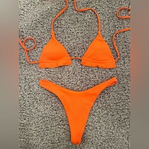 Vibrant Orange Bikini Set
